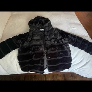 Apparis Goldie Hooded Faux Fur Jacket